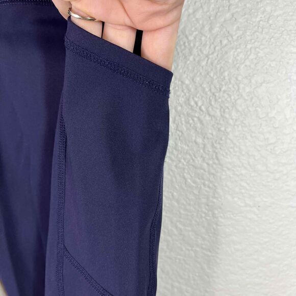 Zyia Active Navy‎ High Waisted Ankle Length Pants With Pockets Womens Size 6 8 - Picture 3 of 8